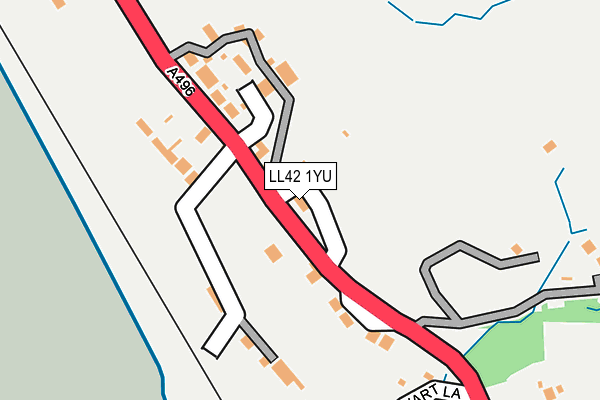LL42 1YU map - OS OpenMap – Local (Ordnance Survey) LL42 1YU map - OS OpenMap – Local (Ordnance Survey)