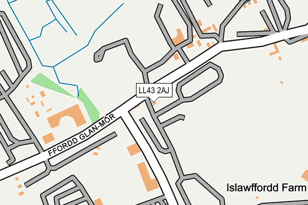 LL43 2AJ map - OS OpenMap – Local (Ordnance Survey) LL43 2AJ map - OS OpenMap – Local (Ordnance Survey)