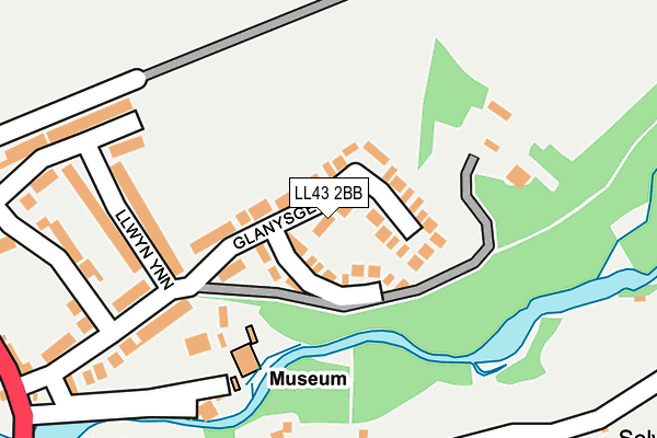 LL43 2BB map - OS OpenMap – Local (Ordnance Survey) LL43 2BB map - OS OpenMap – Local (Ordnance Survey)