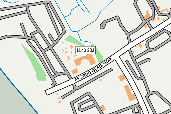 LL43 2BJ map - OS OpenMap – Local (Ordnance Survey) LL43 2BJ map - OS OpenMap – Local (Ordnance Survey)