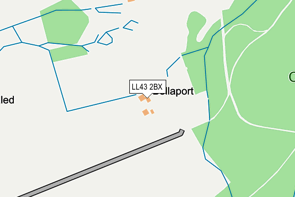 LL43 2BX map - OS OpenMap – Local (Ordnance Survey) LL43 2BX map - OS OpenMap – Local (Ordnance Survey)