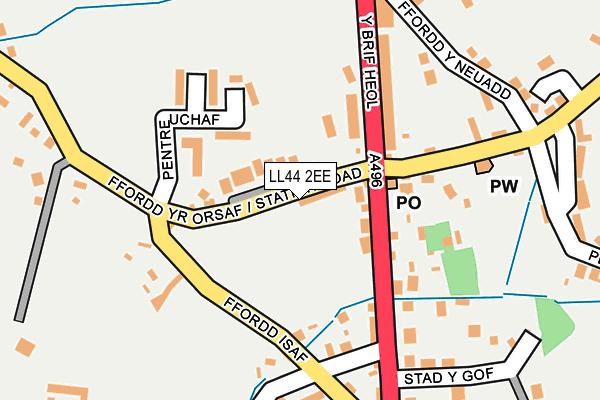 LL44 2EE map - OS OpenMap – Local (Ordnance Survey) LL44 2EE map - OS OpenMap – Local (Ordnance Survey)