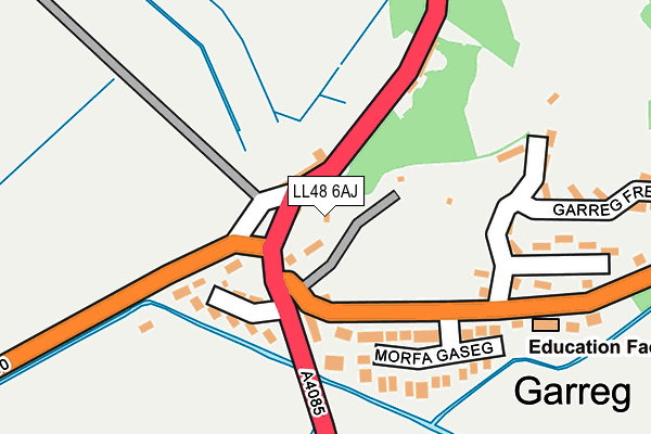 LL48 6AJ map - OS OpenMap – Local (Ordnance Survey) LL48 6AJ map - OS OpenMap – Local (Ordnance Survey)
