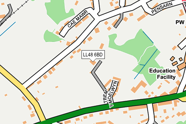 LL48 6BD map - OS OpenMap – Local (Ordnance Survey) LL48 6BD map - OS OpenMap – Local (Ordnance Survey)