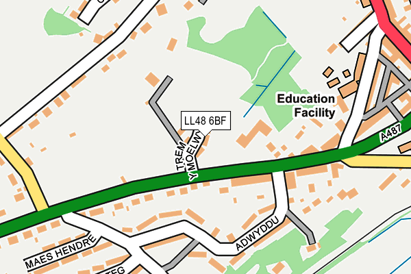 LL48 6BF map - OS OpenMap – Local (Ordnance Survey)