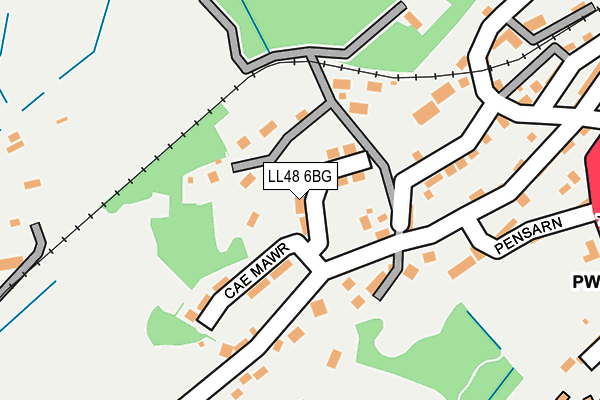 LL48 6BG map - OS OpenMap – Local (Ordnance Survey) LL48 6BG map - OS OpenMap – Local (Ordnance Survey)