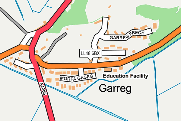 LL48 6BX map - OS OpenMap – Local (Ordnance Survey) LL48 6BX map - OS OpenMap – Local (Ordnance Survey)