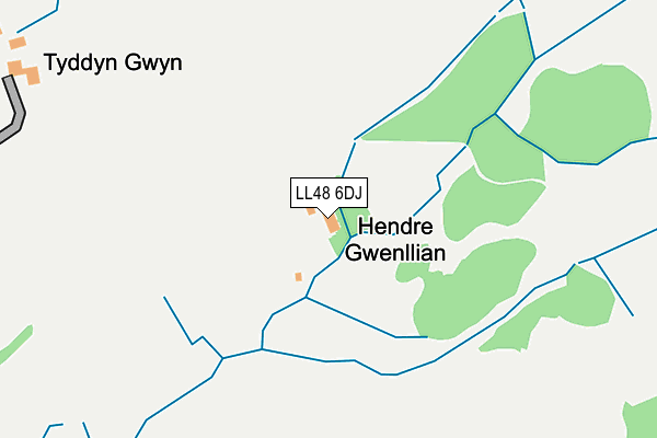 LL48 6DJ map - OS OpenMap – Local (Ordnance Survey) LL48 6DJ map - OS OpenMap – Local (Ordnance Survey)