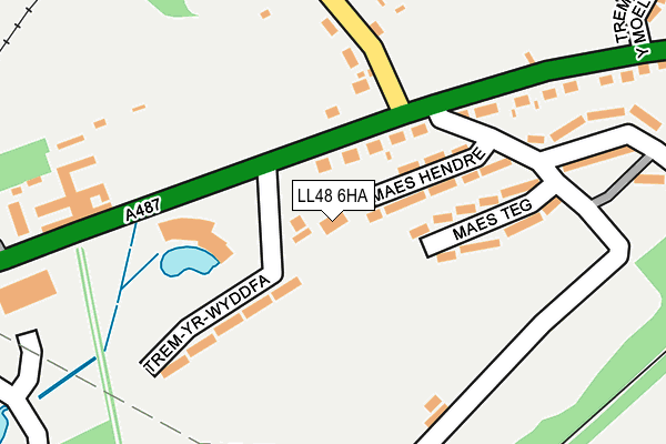 LL48 6HA map - OS OpenMap – Local (Ordnance Survey) LL48 6HA map - OS OpenMap – Local (Ordnance Survey)