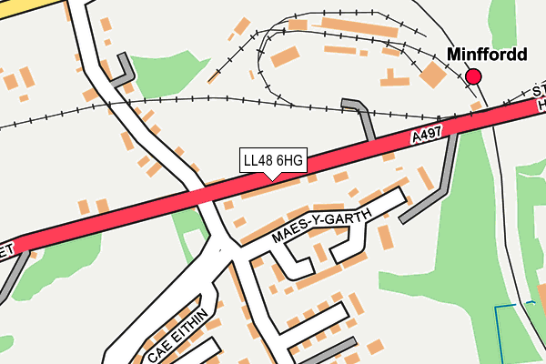 LL48 6HG map - OS OpenMap – Local (Ordnance Survey) LL48 6HG map - OS OpenMap – Local (Ordnance Survey)