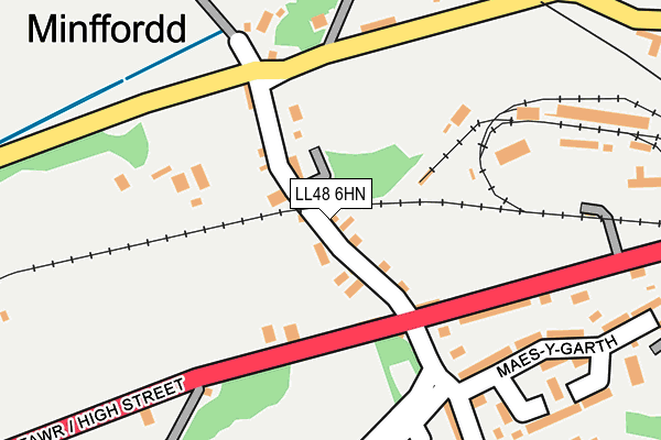 LL48 6HN map - OS OpenMap – Local (Ordnance Survey) LL48 6HN map - OS OpenMap – Local (Ordnance Survey)