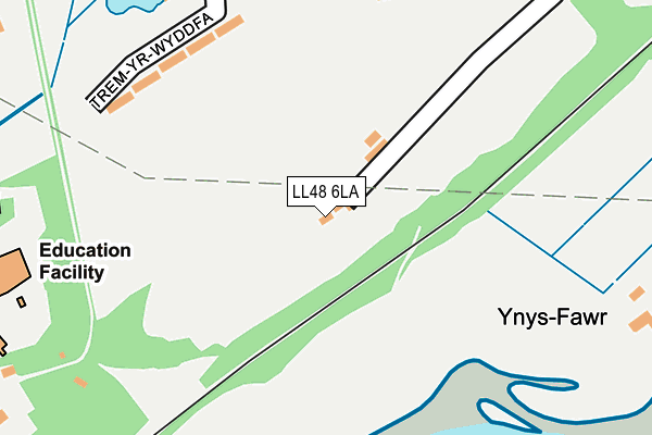 LL48 6LA map - OS OpenMap – Local (Ordnance Survey) LL48 6LA map - OS OpenMap – Local (Ordnance Survey)