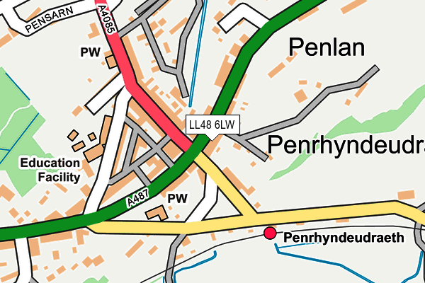 LL48 6LW map - OS OpenMap – Local (Ordnance Survey) LL48 6LW map - OS OpenMap – Local (Ordnance Survey)