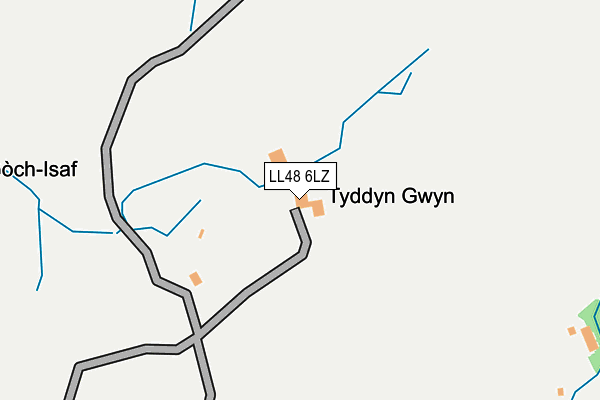LL48 6LZ map - OS OpenMap – Local (Ordnance Survey) LL48 6LZ map - OS OpenMap – Local (Ordnance Survey)