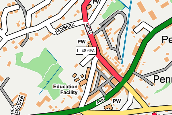 LL48 6PA map - OS OpenMap – Local (Ordnance Survey) LL48 6PA map - OS OpenMap – Local (Ordnance Survey)