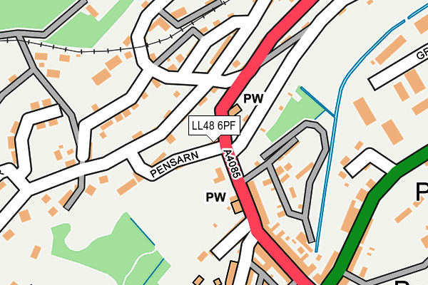 LL48 6PF map - OS OpenMap – Local (Ordnance Survey) LL48 6PF map - OS OpenMap – Local (Ordnance Survey)