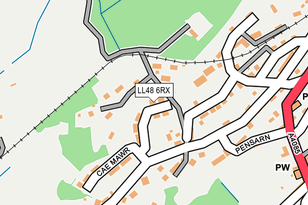 LL48 6RX map - OS OpenMap – Local (Ordnance Survey) LL48 6RX map - OS OpenMap – Local (Ordnance Survey)