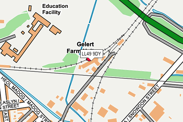 LL49 9DY map - OS OpenMap – Local (Ordnance Survey) LL49 9DY map - OS OpenMap – Local (Ordnance Survey)