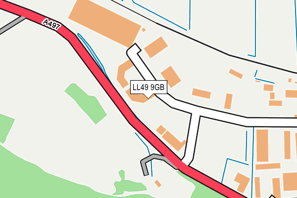 LL49 9GB map - OS OpenMap – Local (Ordnance Survey) LL49 9GB map - OS OpenMap – Local (Ordnance Survey)