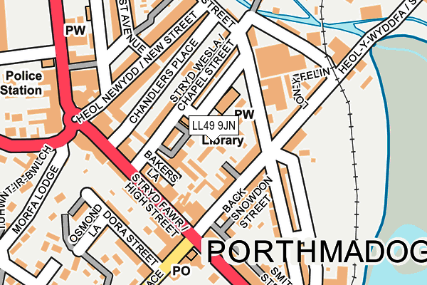 LL49 9JN map - OS OpenMap – Local (Ordnance Survey) LL49 9JN map - OS OpenMap – Local (Ordnance Survey)