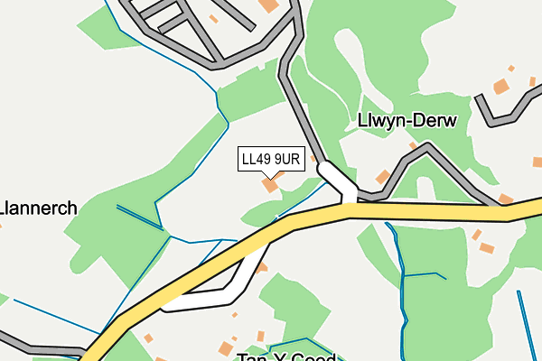 LL49 9UR map - OS OpenMap – Local (Ordnance Survey) LL49 9UR map - OS OpenMap – Local (Ordnance Survey)
