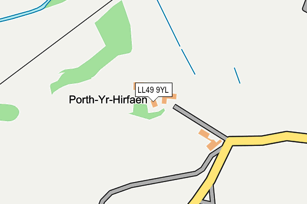 LL49 9YL map - OS OpenMap – Local (Ordnance Survey) LL49 9YL map - OS OpenMap – Local (Ordnance Survey)