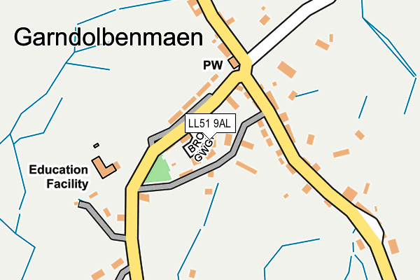 LL51 9AL map - OS OpenMap – Local (Ordnance Survey) LL51 9AL map - OS OpenMap – Local (Ordnance Survey)