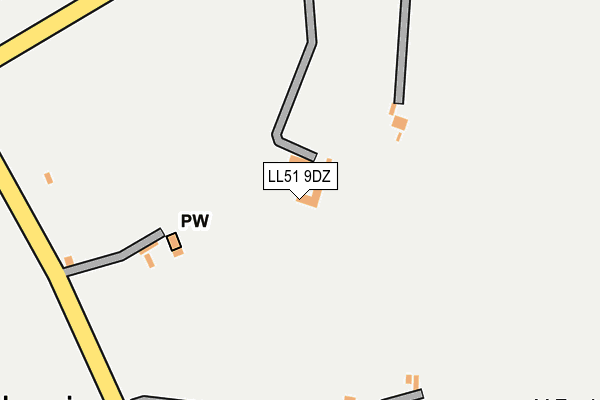 LL51 9DZ map - OS OpenMap – Local (Ordnance Survey) LL51 9DZ map - OS OpenMap – Local (Ordnance Survey)