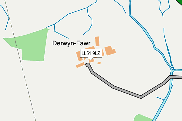 LL51 9LZ map - OS OpenMap – Local (Ordnance Survey) LL51 9LZ map - OS OpenMap – Local (Ordnance Survey)