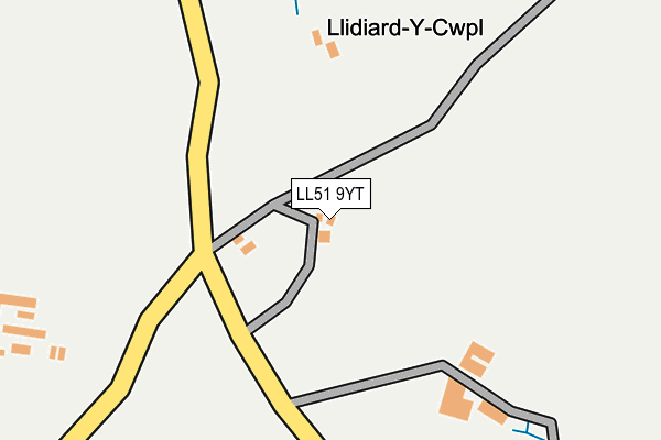 LL51 9YT map - OS OpenMap – Local (Ordnance Survey) LL51 9YT map - OS OpenMap – Local (Ordnance Survey)