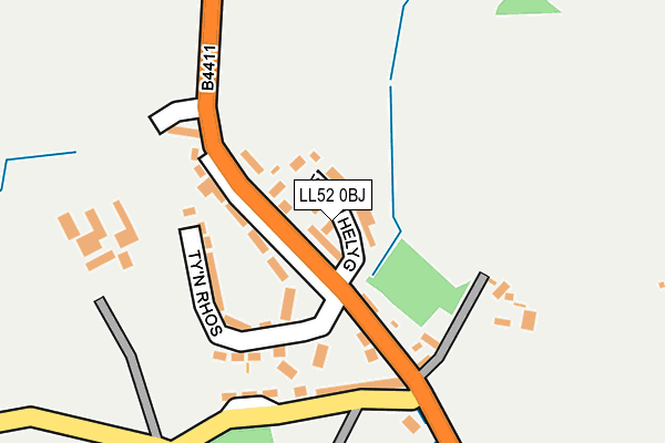 LL52 0BJ map - OS OpenMap – Local (Ordnance Survey) LL52 0BJ map - OS OpenMap – Local (Ordnance Survey)