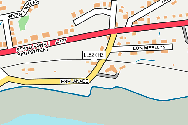 LL52 0HZ map - OS OpenMap – Local (Ordnance Survey) LL52 0HZ map - OS OpenMap – Local (Ordnance Survey)