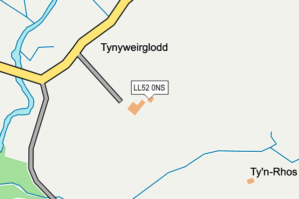LL52 0NS map - OS OpenMap – Local (Ordnance Survey) LL52 0NS map - OS OpenMap – Local (Ordnance Survey)