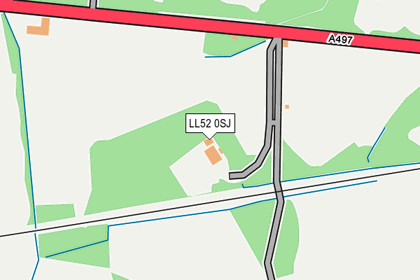 LL52 0SJ map - OS OpenMap – Local (Ordnance Survey) LL52 0SJ map - OS OpenMap – Local (Ordnance Survey)