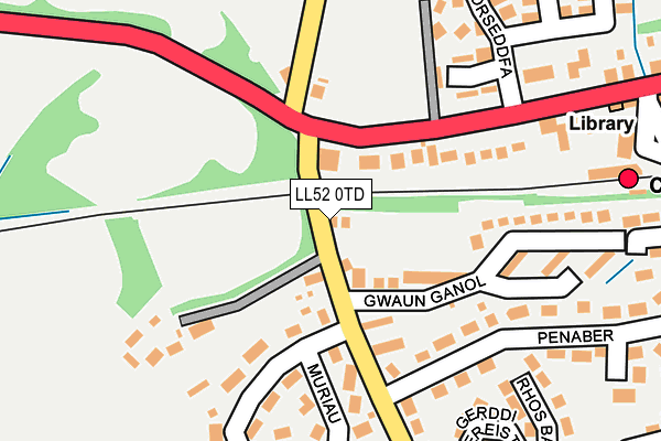 LL52 0TD map - OS OpenMap – Local (Ordnance Survey) LL52 0TD map - OS OpenMap – Local (Ordnance Survey)