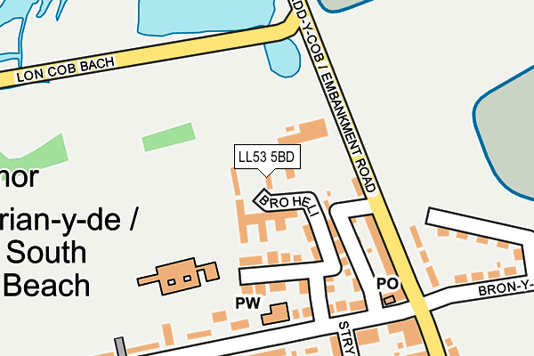 LL53 5BD map - OS OpenMap – Local (Ordnance Survey) LL53 5BD map - OS OpenMap – Local (Ordnance Survey)
