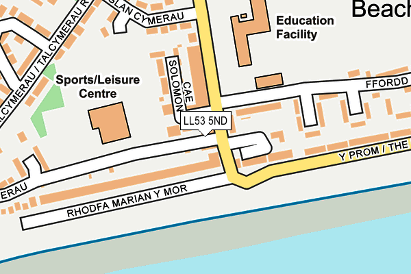 LL53 5ND map - OS OpenMap – Local (Ordnance Survey) LL53 5ND map - OS OpenMap – Local (Ordnance Survey)