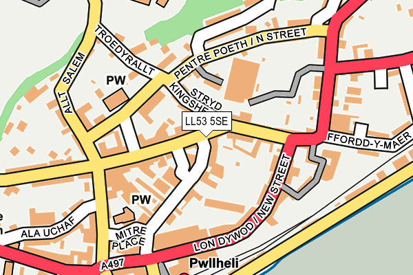 LL53 5SE map - OS OpenMap – Local (Ordnance Survey) LL53 5SE map - OS OpenMap – Local (Ordnance Survey)