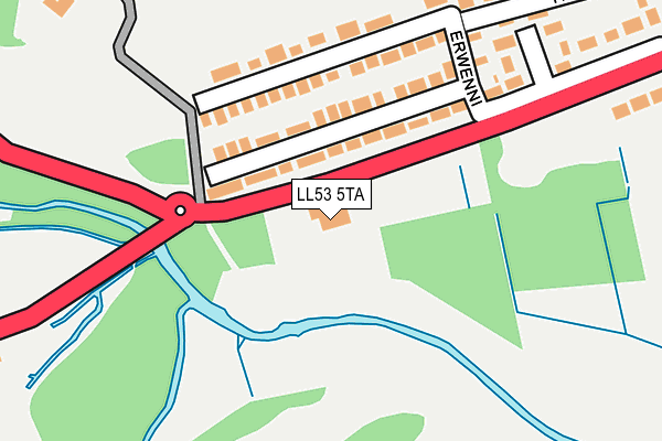LL53 5TA map - OS OpenMap – Local (Ordnance Survey) LL53 5TA map - OS OpenMap – Local (Ordnance Survey)