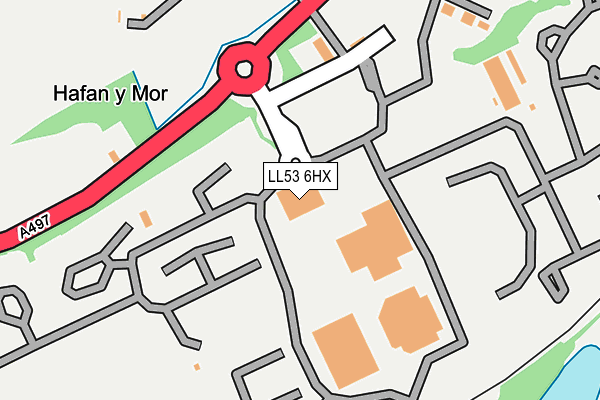 LL53 6HX map - OS OpenMap – Local (Ordnance Survey) LL53 6HX map - OS OpenMap – Local (Ordnance Survey)