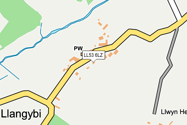 LL53 6LZ map - OS OpenMap – Local (Ordnance Survey) LL53 6LZ map - OS OpenMap – Local (Ordnance Survey)