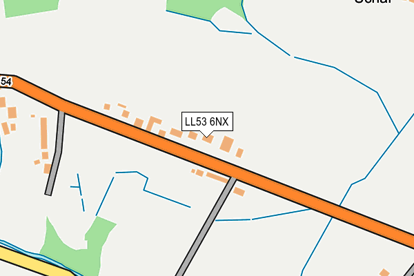 LL53 6NX map - OS OpenMap – Local (Ordnance Survey) LL53 6NX map - OS OpenMap – Local (Ordnance Survey)