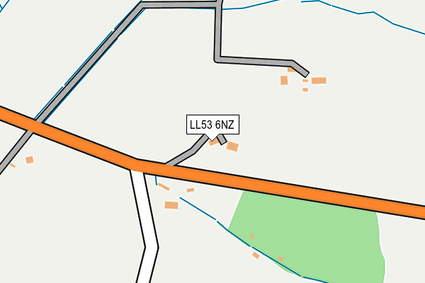LL53 6NZ map - OS OpenMap – Local (Ordnance Survey) LL53 6NZ map - OS OpenMap – Local (Ordnance Survey)