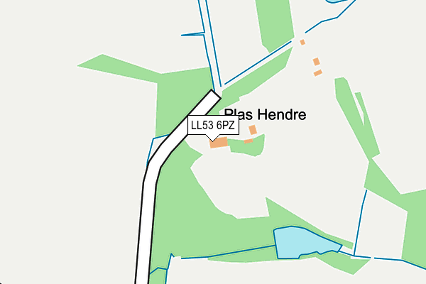 LL53 6PZ map - OS OpenMap – Local (Ordnance Survey) LL53 6PZ map - OS OpenMap – Local (Ordnance Survey)