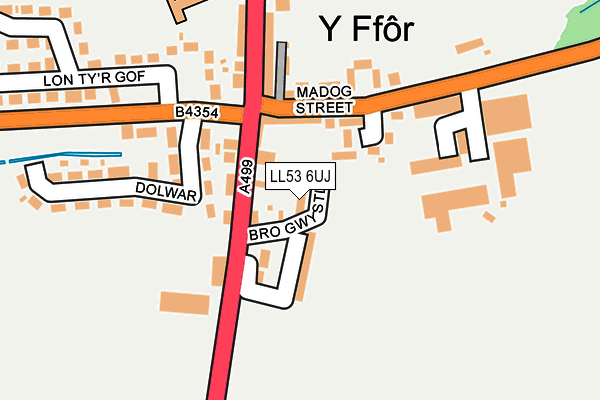 LL53 6UJ map - OS OpenMap – Local (Ordnance Survey) LL53 6UJ map - OS OpenMap – Local (Ordnance Survey)