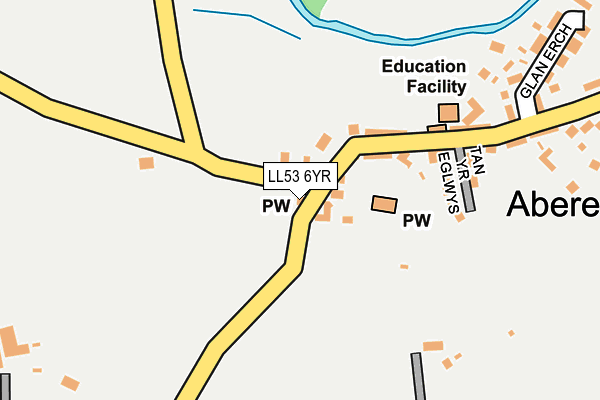 LL53 6YR map - OS OpenMap – Local (Ordnance Survey)