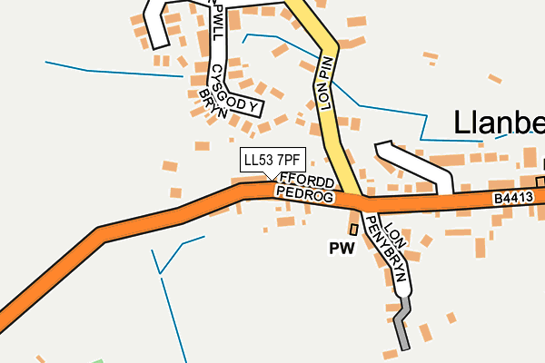 LL53 7PF map - OS OpenMap – Local (Ordnance Survey) LL53 7PF map - OS OpenMap – Local (Ordnance Survey)