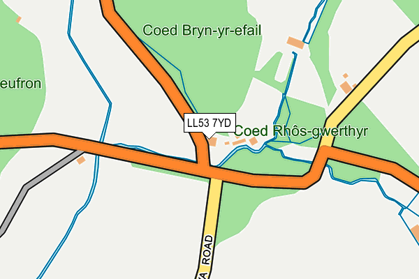 LL53 7YD map - OS OpenMap – Local (Ordnance Survey) LL53 7YD map - OS OpenMap – Local (Ordnance Survey)