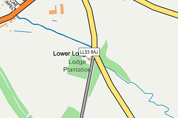 LL53 8AJ map - OS OpenMap – Local (Ordnance Survey)