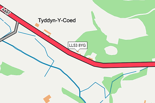 LL53 8YG map - OS OpenMap – Local (Ordnance Survey) LL53 8YG map - OS OpenMap – Local (Ordnance Survey)